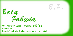 bela pobuda business card